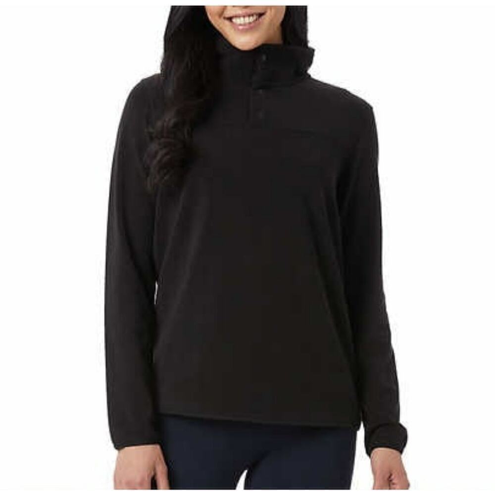 New! 32 Degrees Snap Arctic Soft Fleece Midweight Sweatshirt Pullover Top